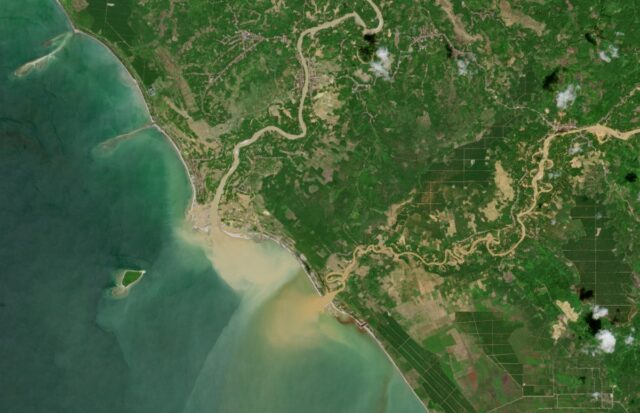 Inundações mortais na Indonésia vistas do espaço Inundações mortais na Indonésia vistas do espaço