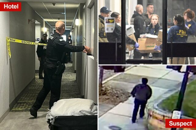 A polícia isolou quartos de hotel onde a pessoa interessada foi presa em um tiroteio em Coventry, RI.