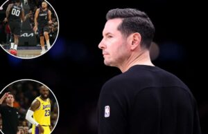 JJ Redick ferve com a defesa do Lakers após a derrota do Suns: ‘Simplesmente não podemos nos mover’ O técnico JJ Redick, do Los Angeles Lakers, observando durante um jogo.