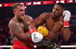 Jake Paul quebra o silêncio sobre a aposentadoria após derrota brutal por nocaute para Anthony Joshua Jake Paul and Anthony Joshua