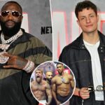 Rick Ross comparece à luta entre Jake Paul e Anthony Joshua