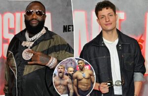 Jake Paul x Anthony Joshua: Veja todas as estrelas que compareceram à luta Rick Ross comparece à luta entre Jake Paul e Anthony Joshua