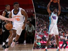 James Nnaji, escolhido para o Draft da NBA de 2023, se compromete com Baylor em uma reviravolta selvagem James Nnaji # 46 do New York Knicks dribla a bola durante o jogo contra o Brooklyn Nets durante o jogo da NBA Summer League de 2025 em 15 de julho de 2025 no Pavilion em Las Vegas, Nevada.