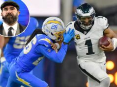 Jason Kelce resume a frustração dos Eagles após uma derrota brutal com um tweet de uma palavra Jason Kelce observa durante o segundo quarto do jogo entre o New York Giants e o New England Patriots no Gillette Stadium em 1º de dezembro de 2025 em Foxborough, Massachusetts.