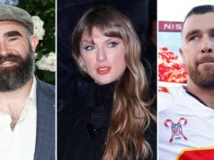 Jason Kelce sugere ficar sem camisa no casamento de Taylor e Travis Travis Kelce brinca que Jason Kelce causou a pior impressão em Taylor Swift