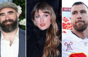 Jason Kelce sugere ficar sem camisa no casamento de Taylor e Travis Travis Kelce brinca que Jason Kelce causou a pior impressão em Taylor Swift