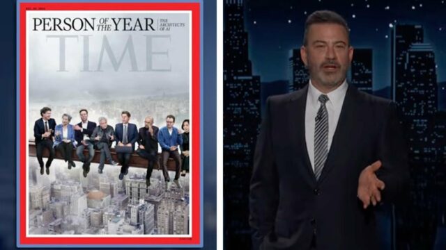 Jimmy Kimmel Rips Into Time é capa de personalidade do ano centrada em IA: 'Parece Photoshop de 2007' | Vídeo
