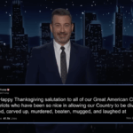 Jimmy Kimmel responde ao discurso ofensivo de Ação de Graças de Trump