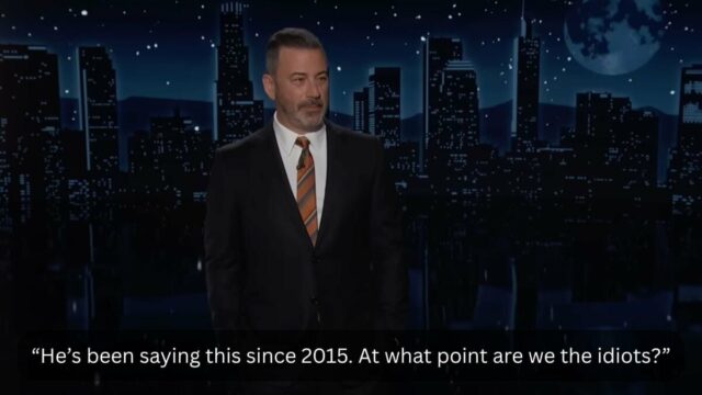 Jimmy Kimmel tem uma analogia brutal com o plano de saúde de Trump
