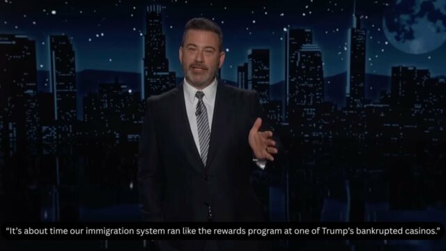 Jimmy Kimmel zomba alegremente de Trump por causa de suas cartas douradas
