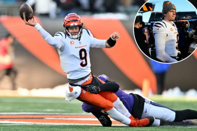 Joe Burrow é brutalmente honesto sobre seu desempenho na derrota Joe Burrow tenta passar contra os Ravens.