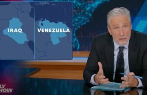 Jon Stewart destaca paralelos ‘assustadores’ entre a Guerra do Iraque e o conflito iminente na Venezuela: ‘É 2005 de novo’ | Vídeo Jon Stewart destaca paralelos 'assustadores' entre a Guerra do Iraque e o conflito iminente na Venezuela: 'É 2005 de novo' | Vídeo