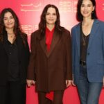 Juliette Binoche conta a 'Tudo o que resta de você' e aos diretores de 'Hijra', Cherien Dabis e Shahad Ameen: 'No mundo ocidental, precisamos ouvir histórias como a sua'