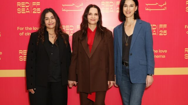 Juliette Binoche conta a 'Tudo o que resta de você' Juliette Binoche conta a 'Tudo o que resta de você' e aos diretores de 'Hijra', Cherien Dabis e Shahad Ameen: 'No mundo ocidental, precisamos ouvir histórias como a sua'