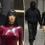 Kanye West e Bianca Censori se aconchegam para um encontro na véspera de Natal