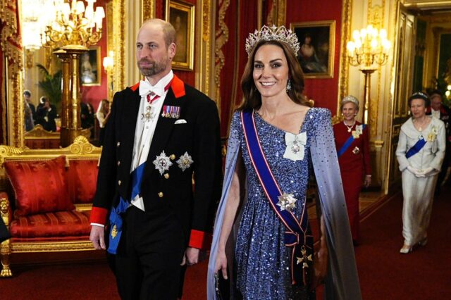 Kate Middleton surpreende com sua maior tiara em banquete em Windsor
