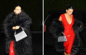 Kendall Jenner surpreende com vestido vermelho para passeio na véspera de Natal Kendall-Jenner-sub-backgrid-1