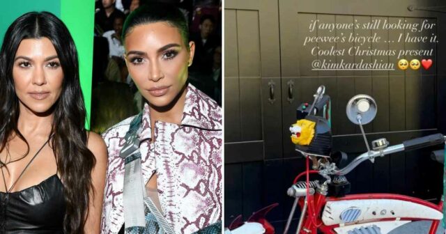 Kim Kardashian presenteia bicicleta Kourtney Pee-wee Herman, possivelmente valendo mais de US $ 125.000 