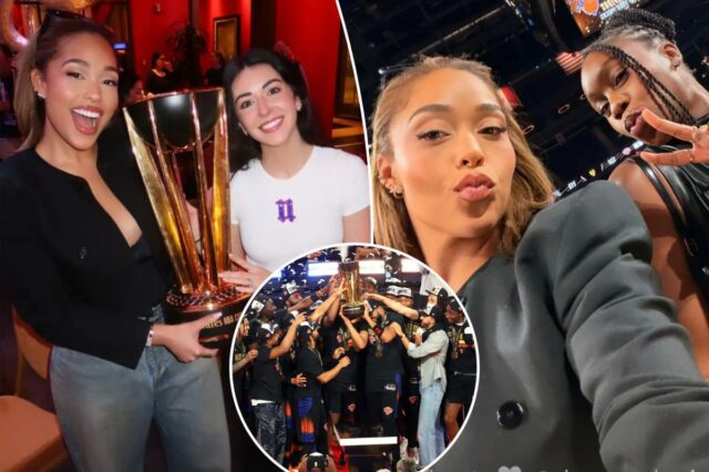 Knicks WAGs comemoram vitória da NBA Cup sobre o Spurs em novas fotos: 'Os verdadeiros troféus'
