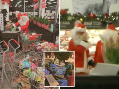 Ladrões estilo Robin Hood vestidos de Papai Noel e elfos roubam US$ 3 mil em mercadorias de supermercado no Canadá Ladrões estilo Robin Hood vestidos de Papai Noel e elfos roubam US$ 3 mil em mercadorias de supermercado no Canadá