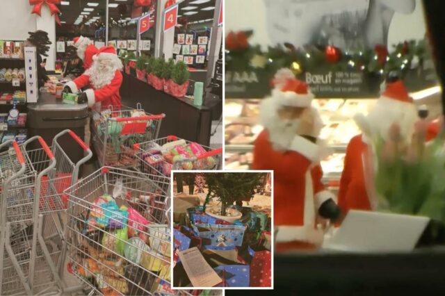 Ladrões estilo Robin Hood vestidos de Papai Noel e elfos roubam US$ 3 mil em mercadorias de supermercado no Canadá
