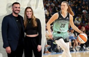 Ladrões mascarados roubam US$ 60 mil em bolsas da estrela da WNBA Sabrina Ionescu Sabrina Ionescu driblando uma bola de basquete durante um jogo