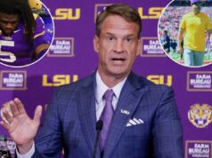 Lane Kiffin garante o recruta número 1 e mantém o cobiçado coordenador defensivo no início rápido do mandato da LSU Lane Kiffin falando em sua coletiva de imprensa introdutória como treinador principal da LSU.