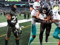 Lesões que impedem os novatos do Jets de conseguir repetições importantes na reta final O cornerback dos Jets, Azareye'H Thomas (23), sai de campo depois que o Miami Dolphins derrotou o Jets por 34 a 10 em East Rutherford, NJ.