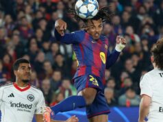 Liga dos Campeões 2025-26: Kounde marca duas vezes na vitória do Barcelona sobre o Frankfurt por 2-1 Liga dos Campeões 2025-26: Kounde marca duas vezes na vitória do Barcelona sobre o Frankfurt por 2-1