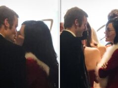 Lily Allen beija Jonah Freud durante a festa de Natal após a separação de David Harbor Lily-Allen-splash-3