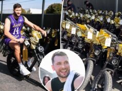 Luka Doncic presenteia jogadores do Lakers e funcionários com bicicletas elétricas de US$ 3.000 no Natal Luka Doncic presenteia jogadores do Lakers e funcionários com bicicletas elétricas de US$ 3.000 no Natal