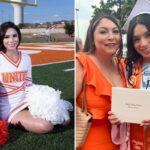 Brianna Aguilera com a mãe, Stephanie Rodriguez, em sua formatura.