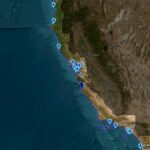 A screenshot of the NOAA map showing which U.S. cities would be underwater if sea levels rose by 10 feet.