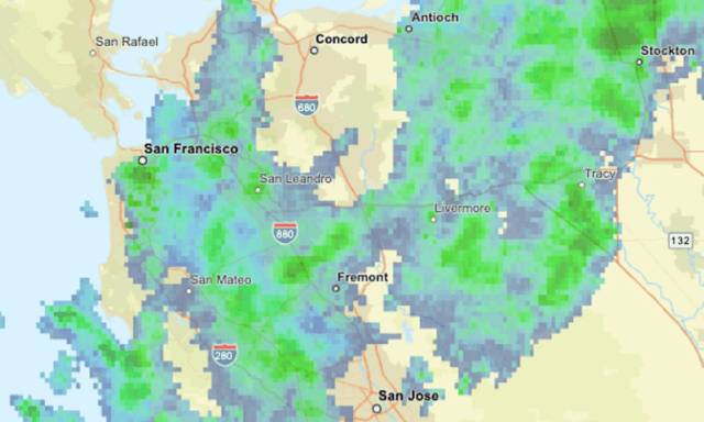 Mapa de chuva ao vivo: acompanhe as tempestades da semana de Natal na Bay Area
