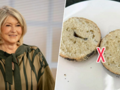 Martha Stewart confunde nação com técnica desequilibrada de comer bagel Martha Stewart