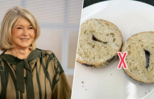 Martha Stewart confunde nação com técnica desequilibrada de comer bagel Martha Stewart