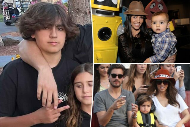Mason Disick ao longo dos anos enquanto comemora seu 16º Kourtney Kardashian, Scott Disick e seu filho Mason participam da festa de aniversário de Kim Kardashian