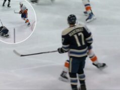 Mathew Barzal, dos Islanders, escapa com apenas uma multa após sua ejeção com bastão Mat Barzal dá corda para acertar Mason Marchment durante um jogo no domingo.