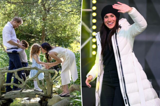 Meghan Markle aposta no branco do inverno em duas novas fotos de férias
