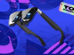 Meus óculos futuristas Xreal AR estão agora com desconto de US $ 170 na Cyber Monday na Amazon autor usando óculos xreal one pro