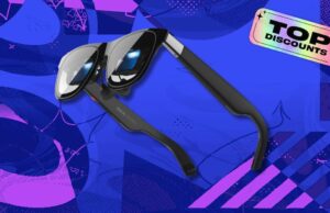 Meus óculos futuristas Xreal AR estão agora com desconto de US $ 170 na Cyber Monday na Amazon autor usando óculos xreal one pro