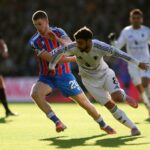 Infográfico das estatísticas da partida de Adam Wharton x Manchester United.