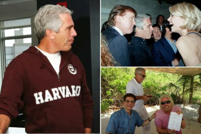 Michael Goodwin: Este último lote de fotos de Jeffrey Epstein Richard Branson, Jeffrey Epstein e outro homem sob um dossel.