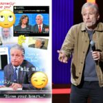 Colagem de imagens de reação com sobreposições de texto, incluindo Jon Stewart, Kamala Harris, Mike Pence, a governadora de Michigan, Gretchen Whitmer, e vários memes e emojis.