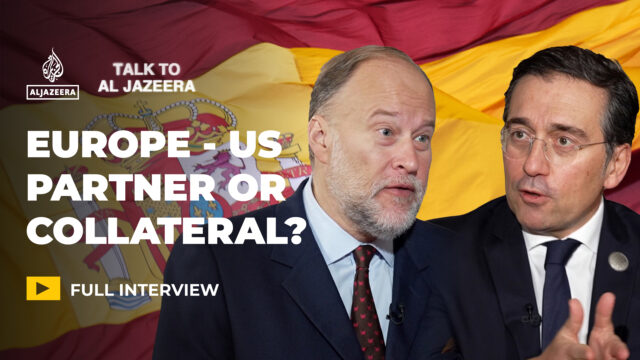 Ministro das Relações Exteriores da Espanha sobre a nova estratégia Ministro das Relações Exteriores da Espanha sobre a nova estratégia de segurança de Trump, Europa e Palestina
