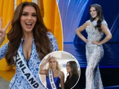 Miss Finlândia Sarah Dzafce destituída da coroa por gesto racista em postagem nas redes sociais Miss Finlândia Sarah Dzafce destituída da coroa por gesto racista em postagem nas redes sociais