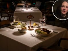 Mulher solteira abandonou imediatamente o primeiro encontro por este motivo chocante: ‘Absolutamente não’ Jantar elegante em uma mesa de restaurante chique.