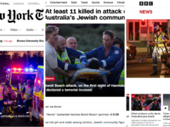 Mundo reage ao ataque terrorista em Bondi Beach Ataque terrorista em Bondi Beach