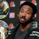 Myles Garrett dá um soco em Aaron Rodgers, Steelers depois de não quebrar o recorde de sack da NFL
