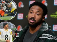 Myles Garrett dá um soco em Aaron Rodgers, Steelers depois de não quebrar o recorde de sack da NFL Myles Garrett dá um soco em Aaron Rodgers, Steelers depois de não quebrar o recorde de sack da NFL
